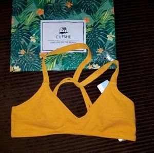 Deep Yellow Bikini Top